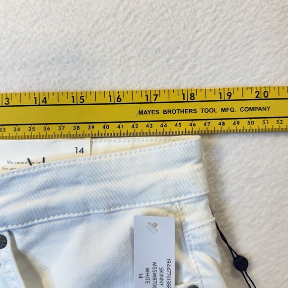 NYDJ Ami Skinny Jeans White Size 14 NWT Lift Tuck High Rise Soft - Picture 15 of 16